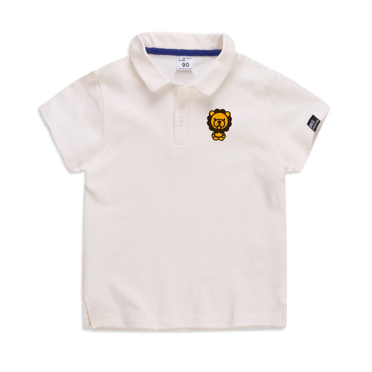 Cartoon Fun Elastic Cotton Polo