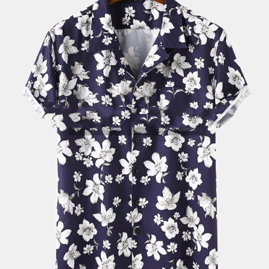 Peach Blossom Floral Breeze Shirt