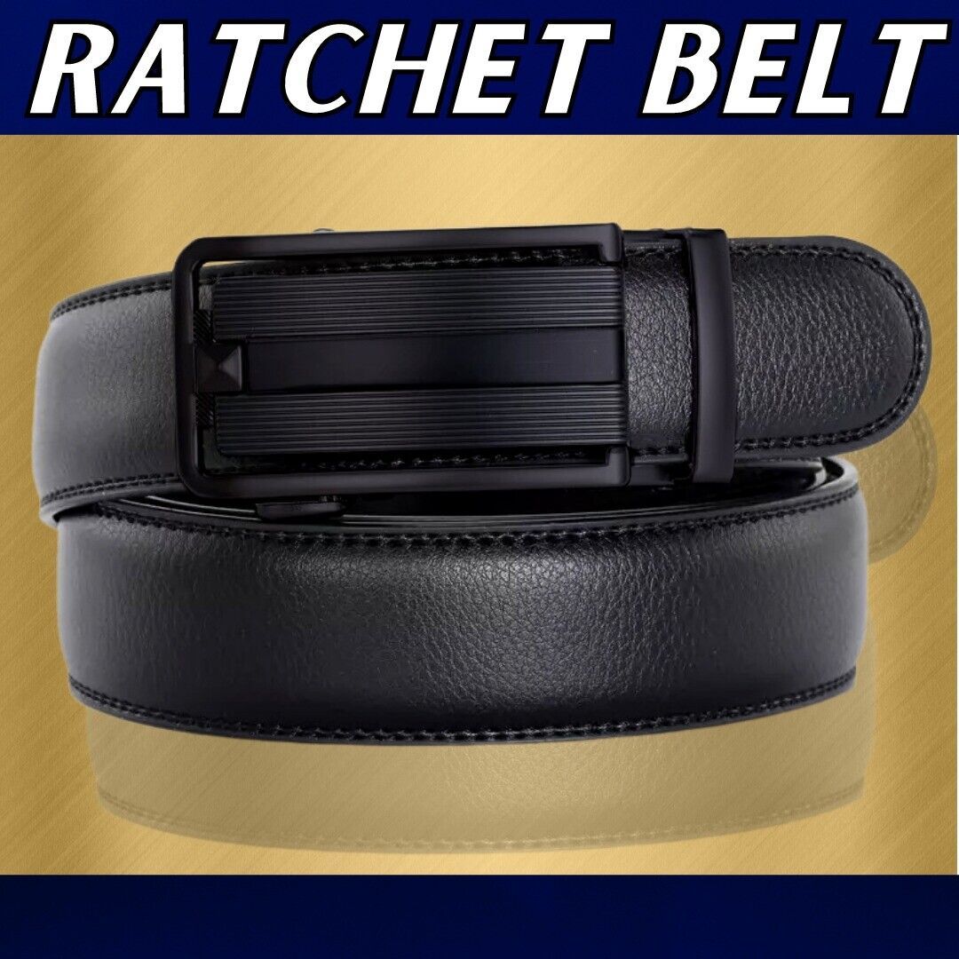 Precision Fit Leather Ratchet Belt for Men