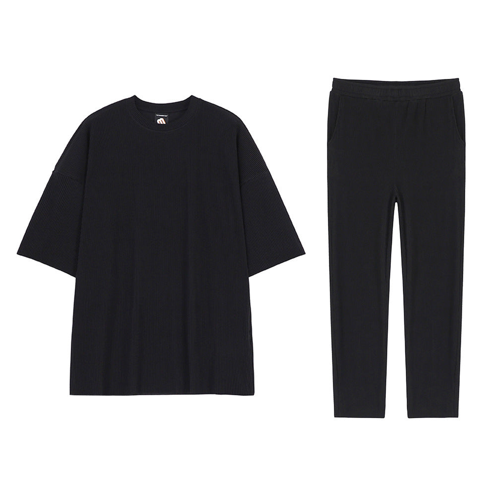 Easy Breeze Summer Set: Men's T-shirt & Loose Pants