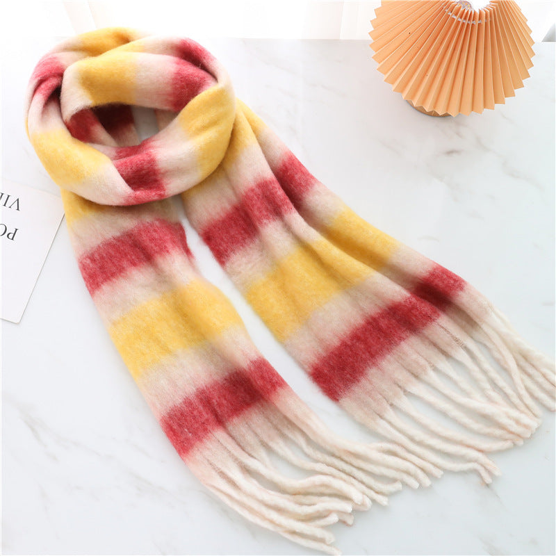 European And American Fashion Women's Scarf Winter Cashmere Thickened Warm Shawl