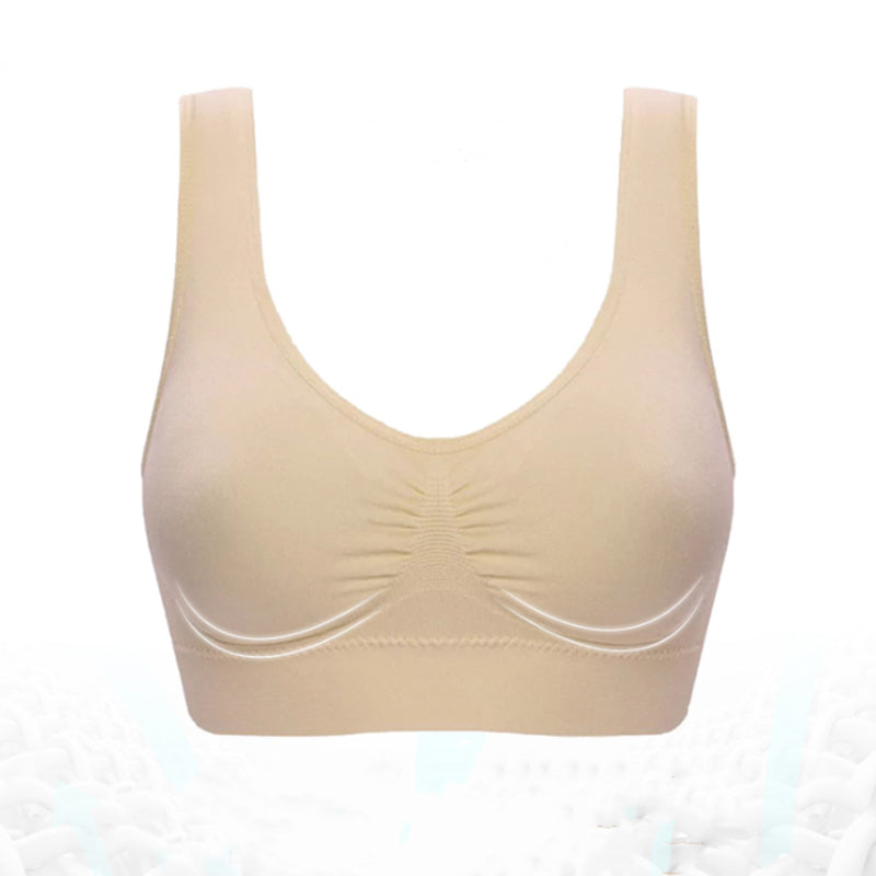 Flex Fit: Wire-Free Yoga Sports Bra with Shock Absorption