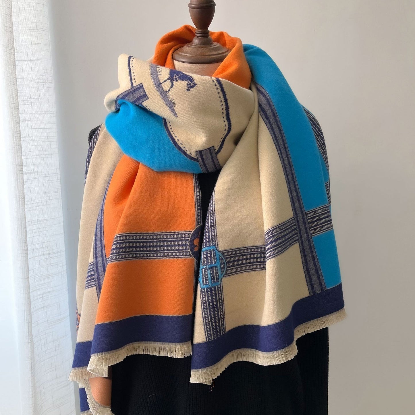 Vivid Blend Cashmere Shawl