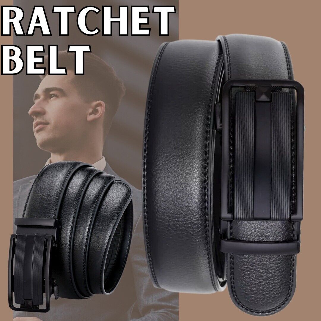 Precision Fit Leather Ratchet Belt for Men