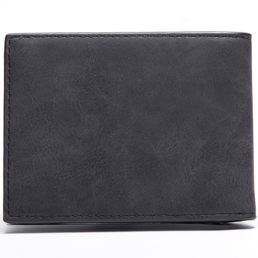 Compact Zipper Wallet for Men with Coin Pocket