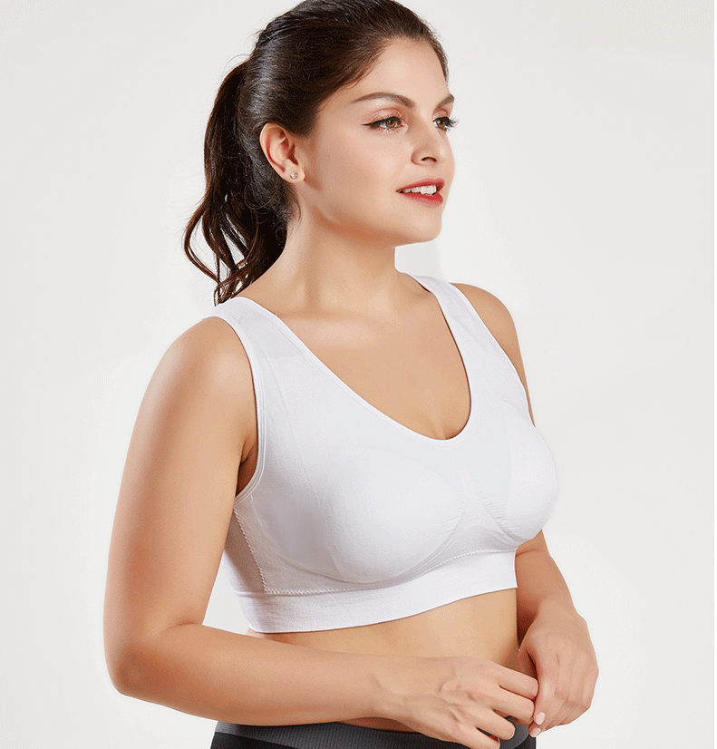 Flex Fit: Wire-Free Yoga Sports Bra with Shock Absorption