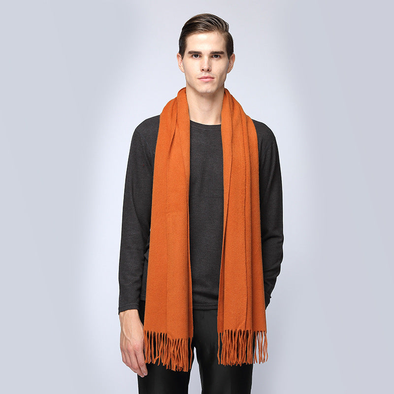 Premium Woolen Scarf for Men – Classic Monochrome Design