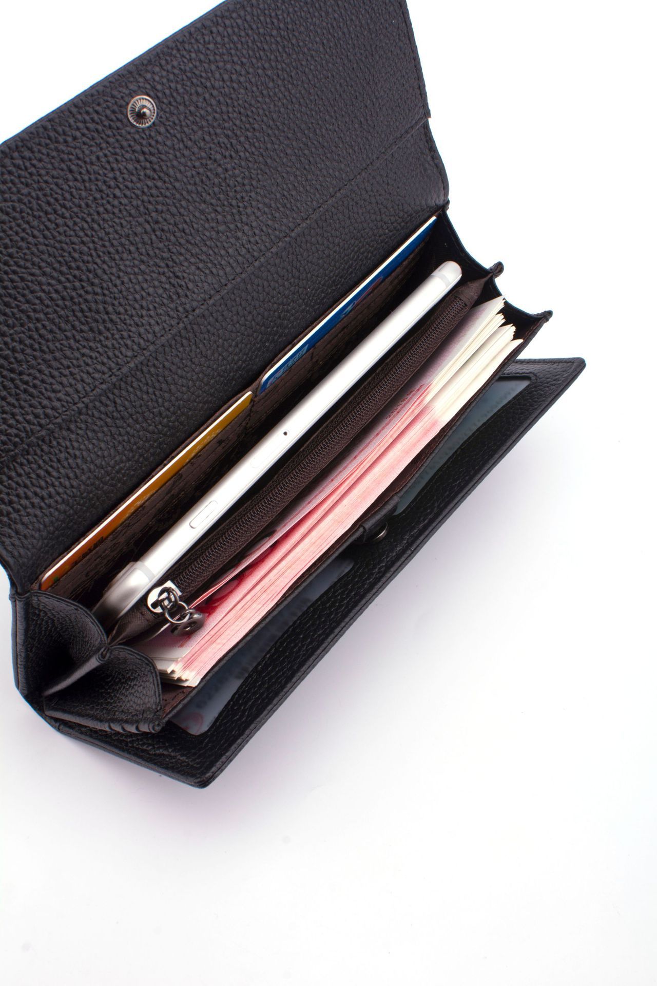 Premium Cowhide Long Wallet