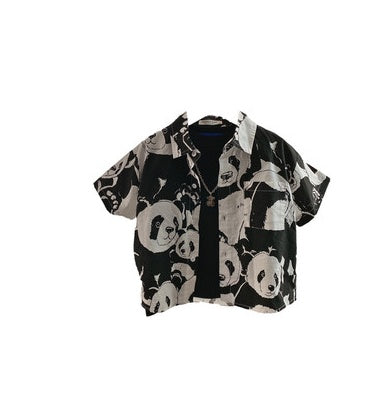 Summer Vibes Panda Print Tee