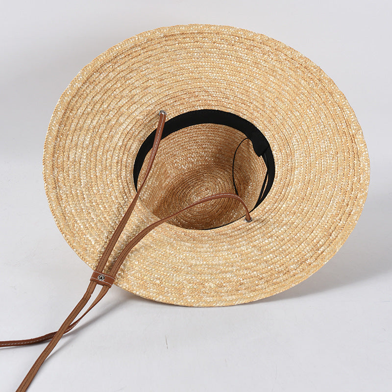 Summer Breeze Straw Sun Hat with Belt for Women