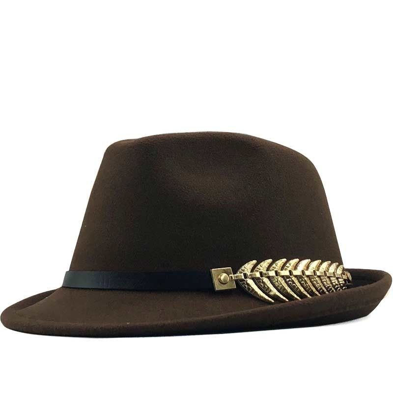 Retro Fishbone Wool Jazz Hat