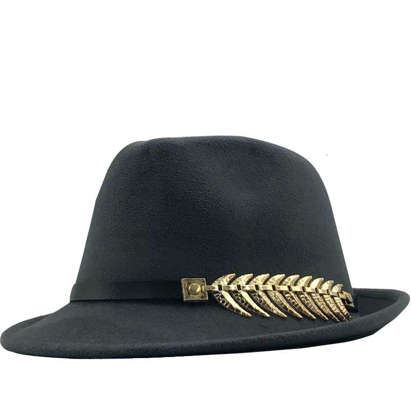 Retro Fishbone Wool Jazz Hat