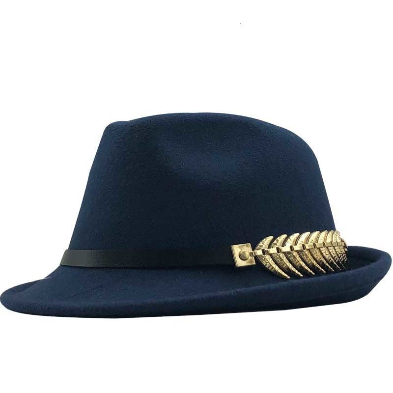 Retro Fishbone Wool Jazz Hat