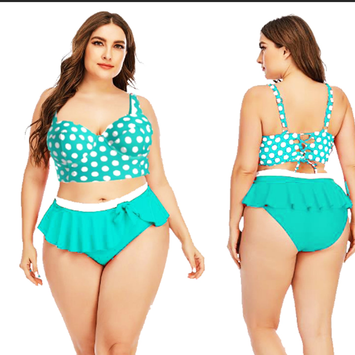 Bold Curves: Plus Size Push-Up Swim Dress