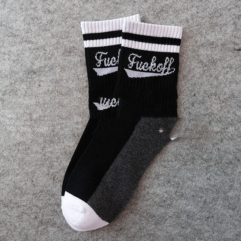 Winter Fun Patterned Crew Socks for Men