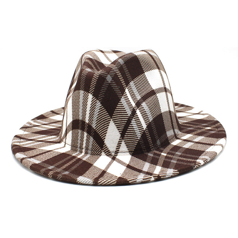 Urban Stripes Plaid Fedora