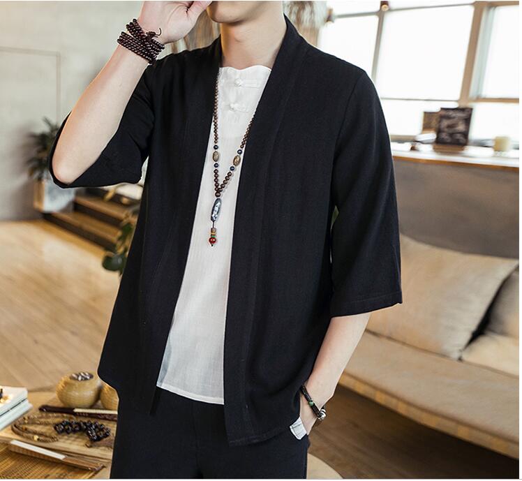 Traditional Chinese Cotton & Linen Cardigan Shirt