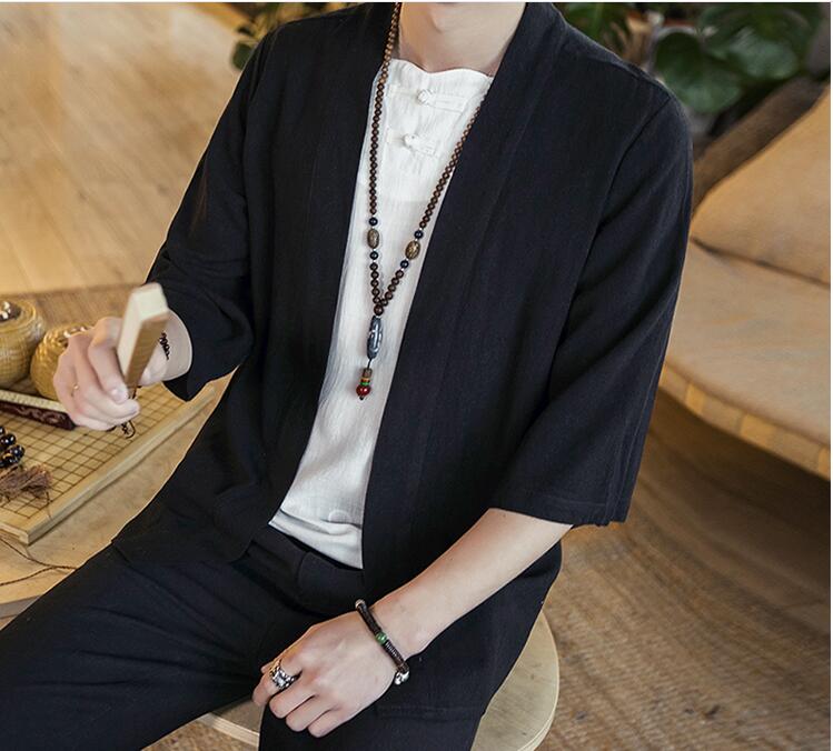 Traditional Chinese Cotton & Linen Cardigan Shirt