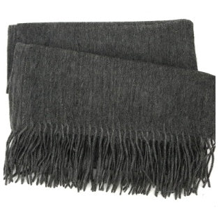 Premium Woolen Scarf for Men – Classic Monochrome Design