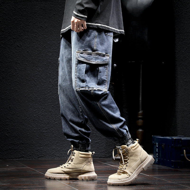 Fallwinter Tooling Jeans Mens Loose Harem