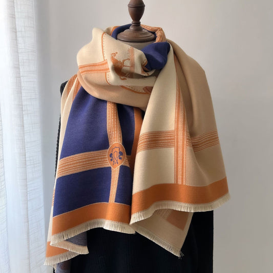 Vivid Blend Cashmere Shawl