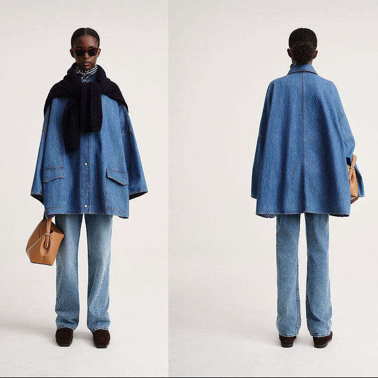 Timeless Flow Denim Overcoat