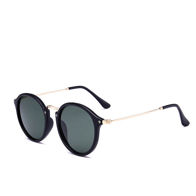 Retro Driver Metal Round Sunglasses