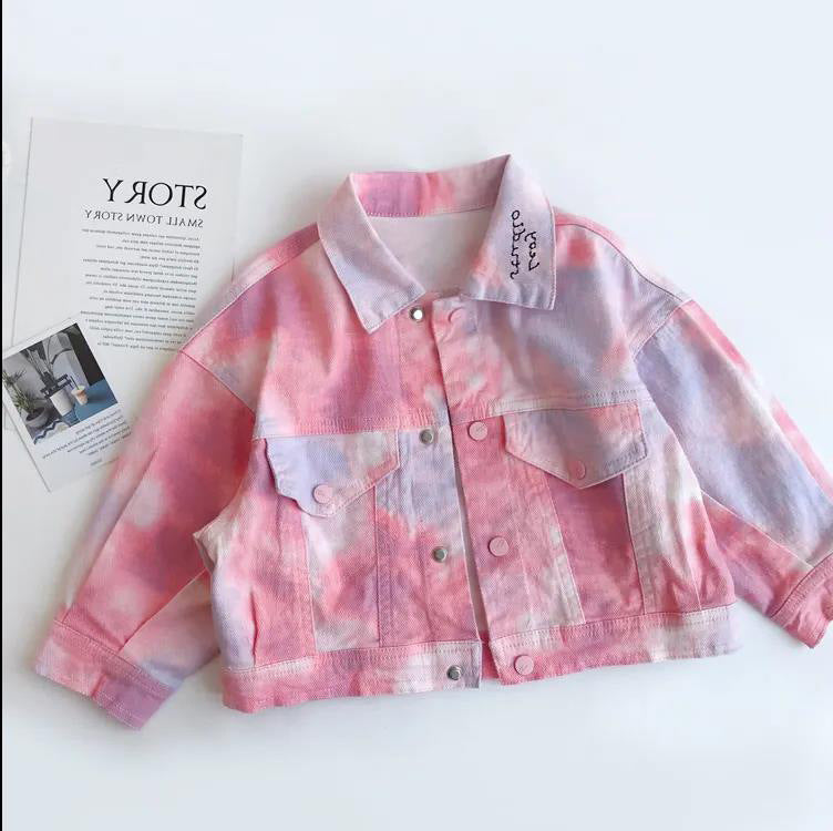 Radiant Fade: Tie-Dye Denim Jacket