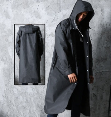 Transparent men's raincoat