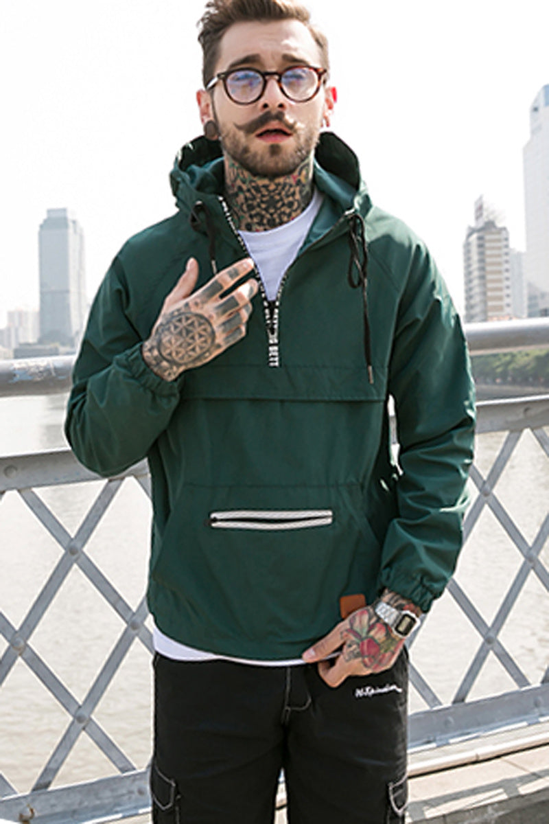 Hooded windbreaker thin coat