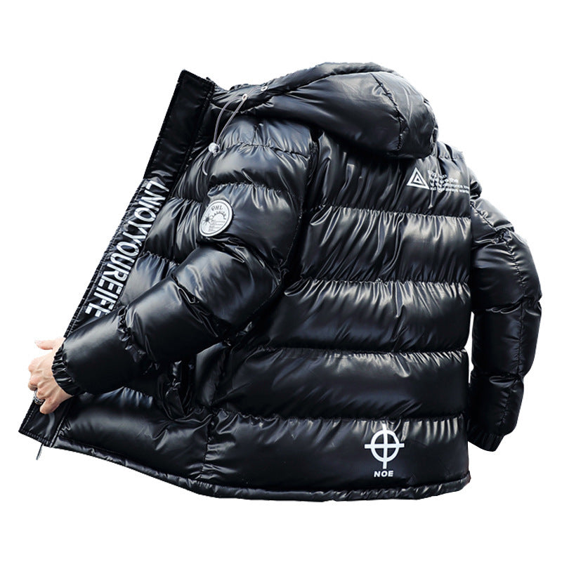 Glossy jacket men's down cotton jacket