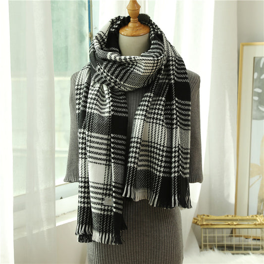 Cashmere Plaid Cozy Shawl