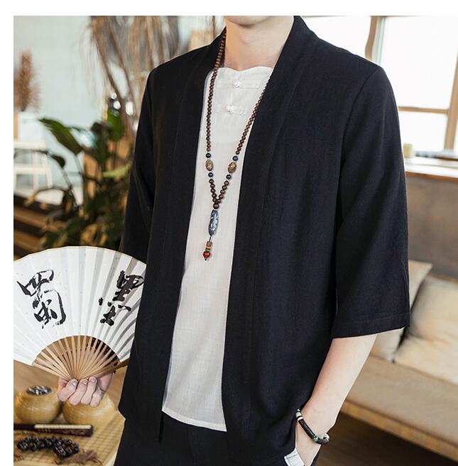 Traditional Chinese Cotton & Linen Cardigan Shirt