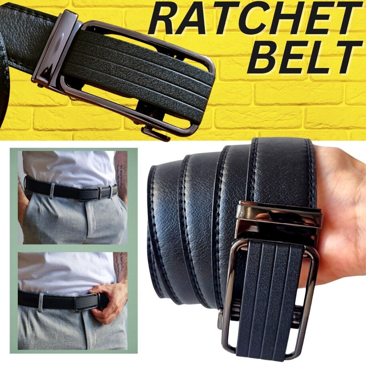 Flex Ease Men's Adjustable Leather Belt