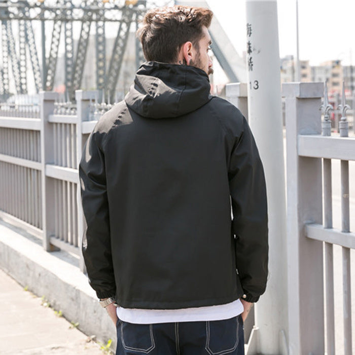 Hooded windbreaker thin coat