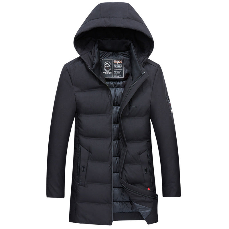 Thick Mid-length Down Padded Jacket Men's Loose Jacket