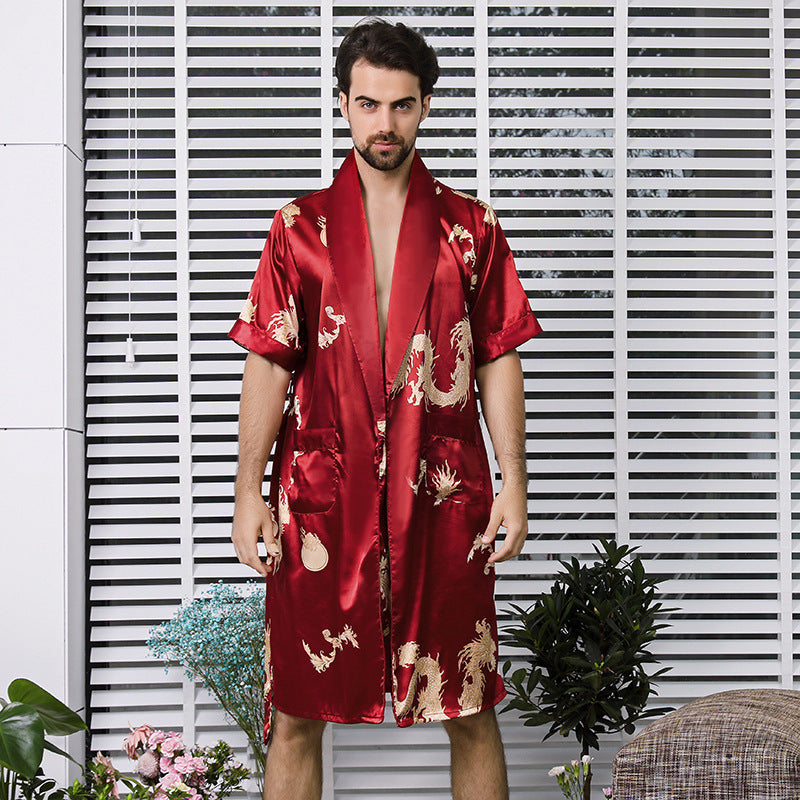 Dragon Embrace Silk Pajama Shorts