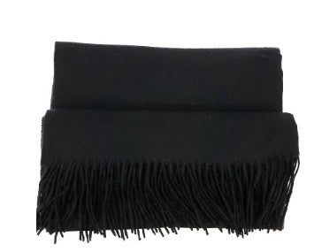 Premium Woolen Scarf for Men – Classic Monochrome Design