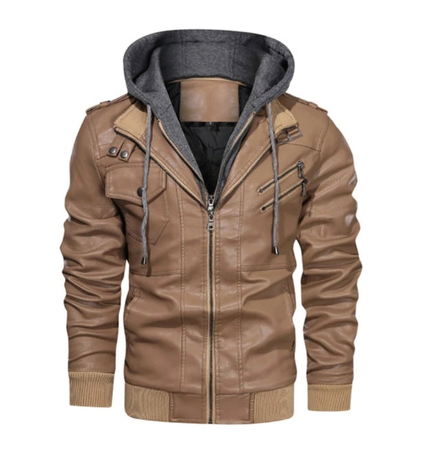 Velocity PU Leather Moto Jacket