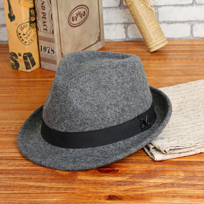 Timeless Green Wool Fedora for Middle-Aged Men