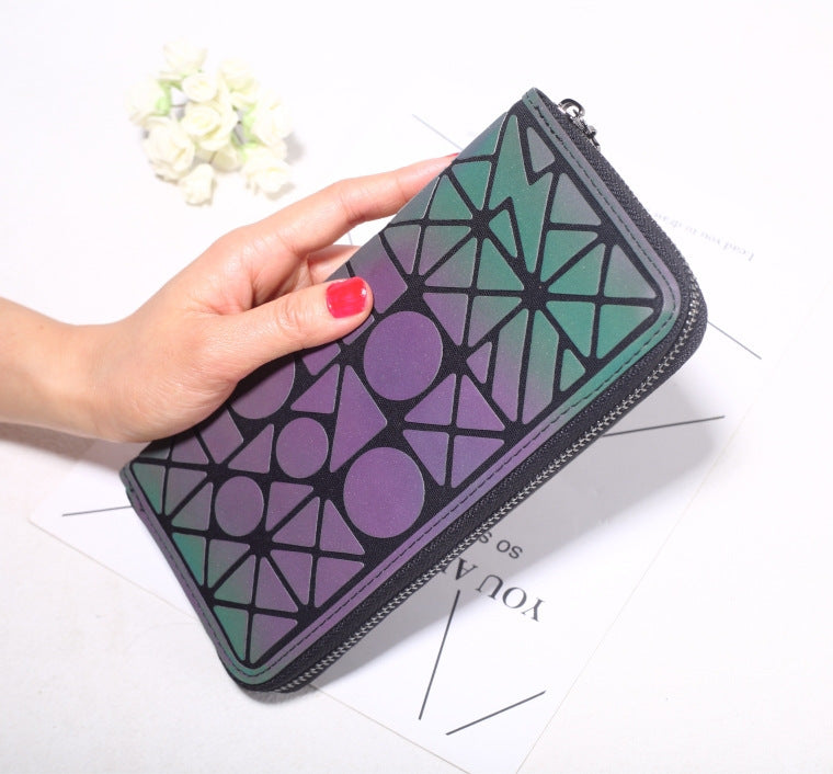 Luminous Geometry Clutch Wallet