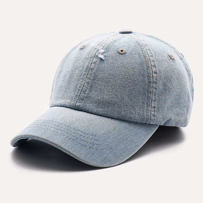 Korean-Inspired Frayed Denim Cap