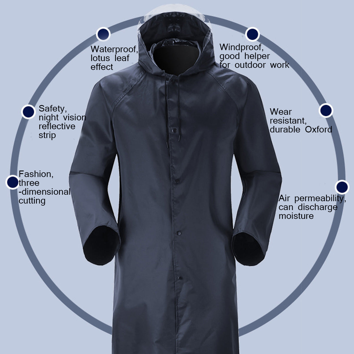 Long Raincoat, Labor Protection, Environmental Sanitation And Security Patrol Duty Raincoat