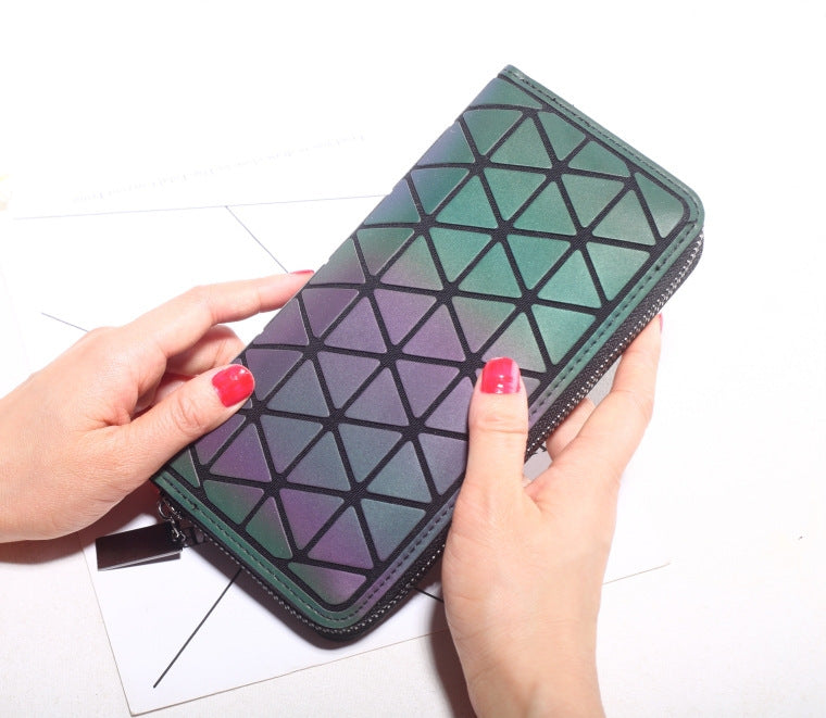 Luminous Geometry Clutch Wallet