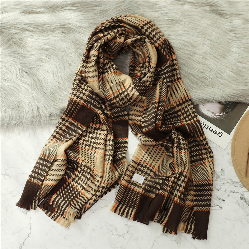 Cashmere Plaid Cozy Shawl