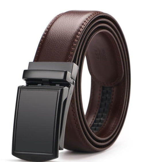 No-Hole Adjustable Leather Belt