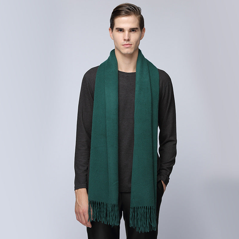 Premium Woolen Scarf for Men – Classic Monochrome Design