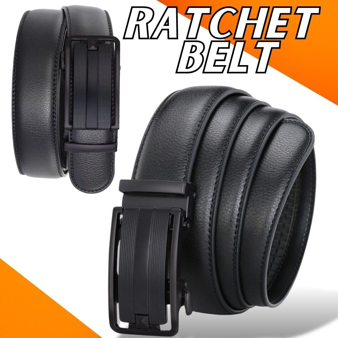 Precision Fit Leather Ratchet Belt for Men