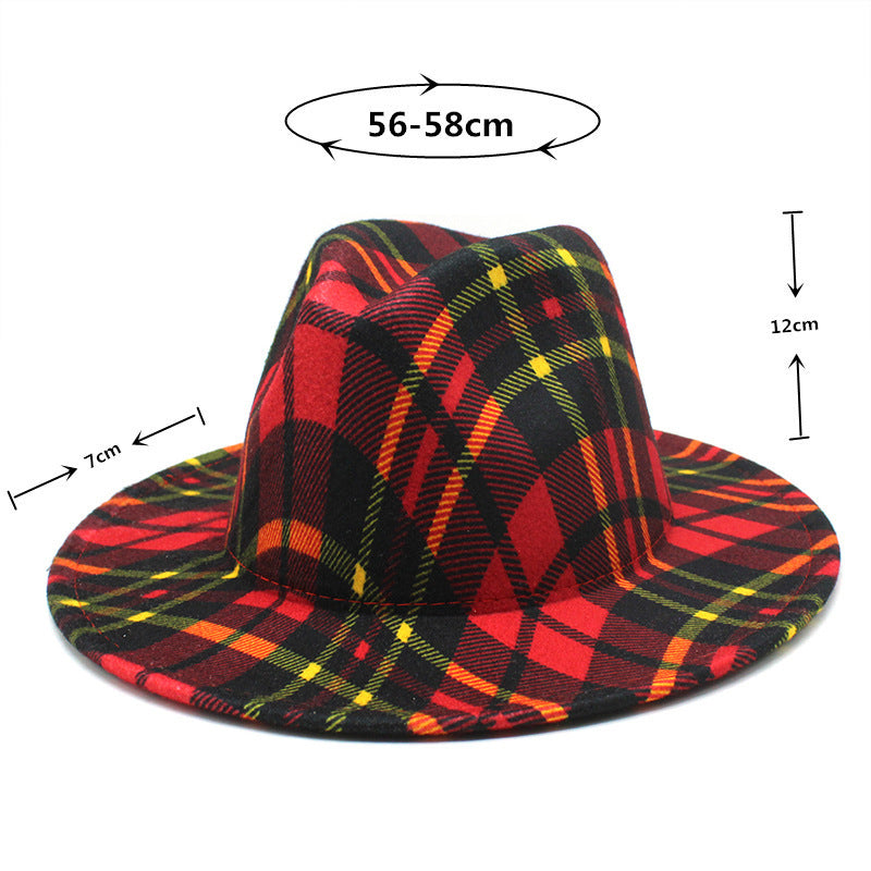 Urban Stripes Plaid Fedora