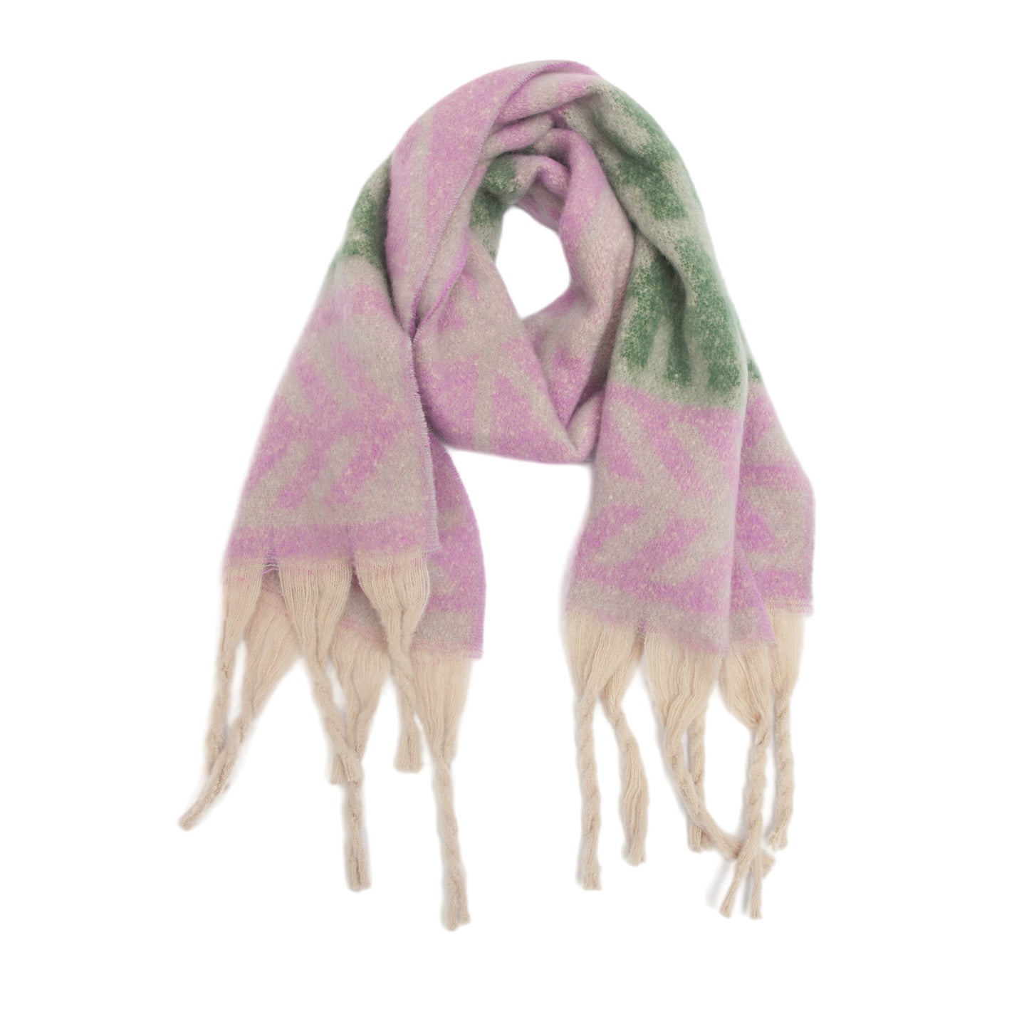 European Winter Tassel Scarf